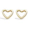 [N6871] - Gold Plated 'Love' Earrings (hearts) - 7x7 Mm