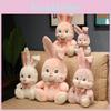 Little Rabbit Plush Doll Three-colored Bow Tie
