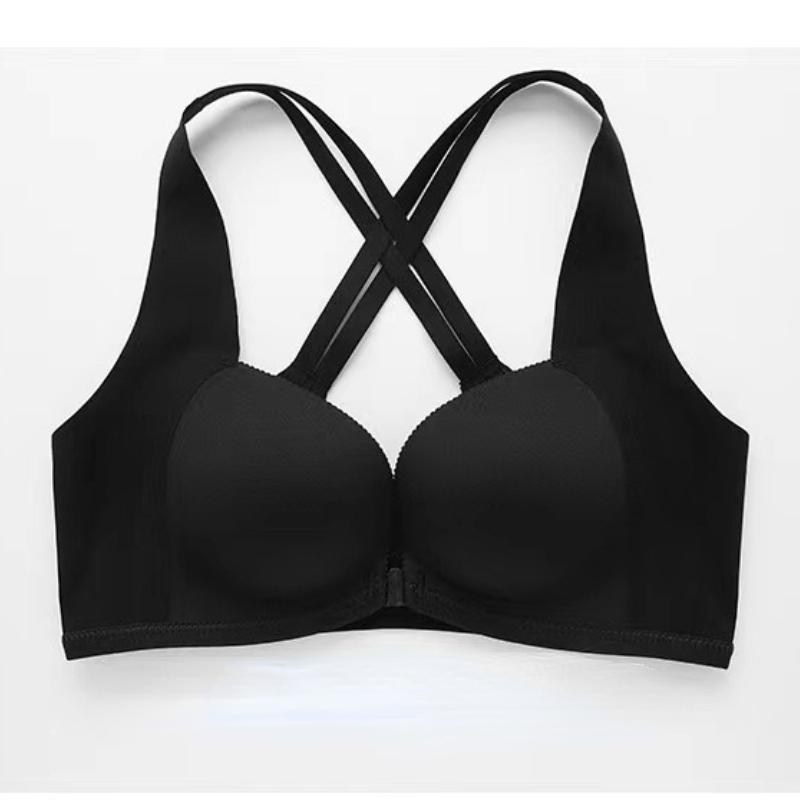 Красивый бюстгальтер с пряжкой сзади и спереди, сексуальное женское нижнее белье, бесшовный дышащий бюстгальтер без стального кольца