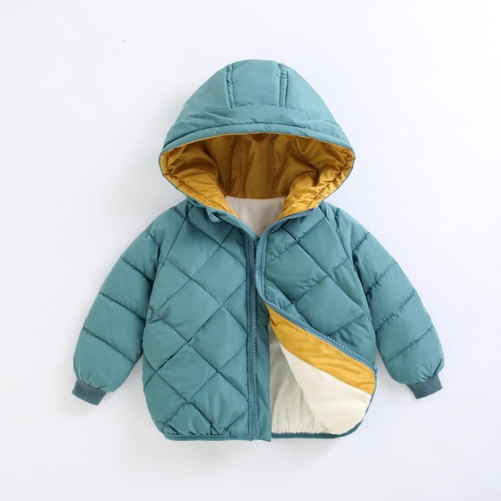 Children's Baby Down Cotton Jacket Plus Velvet Warm Cotton Jacket