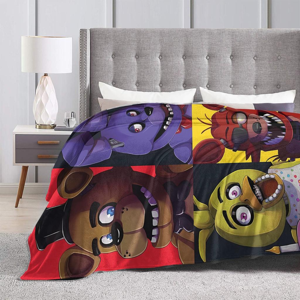 FNAF At Freddys Blankets Super Warm Novelty Plush Throw Blanket For Child Couch Bed Flannel Bedspread Bed Cover