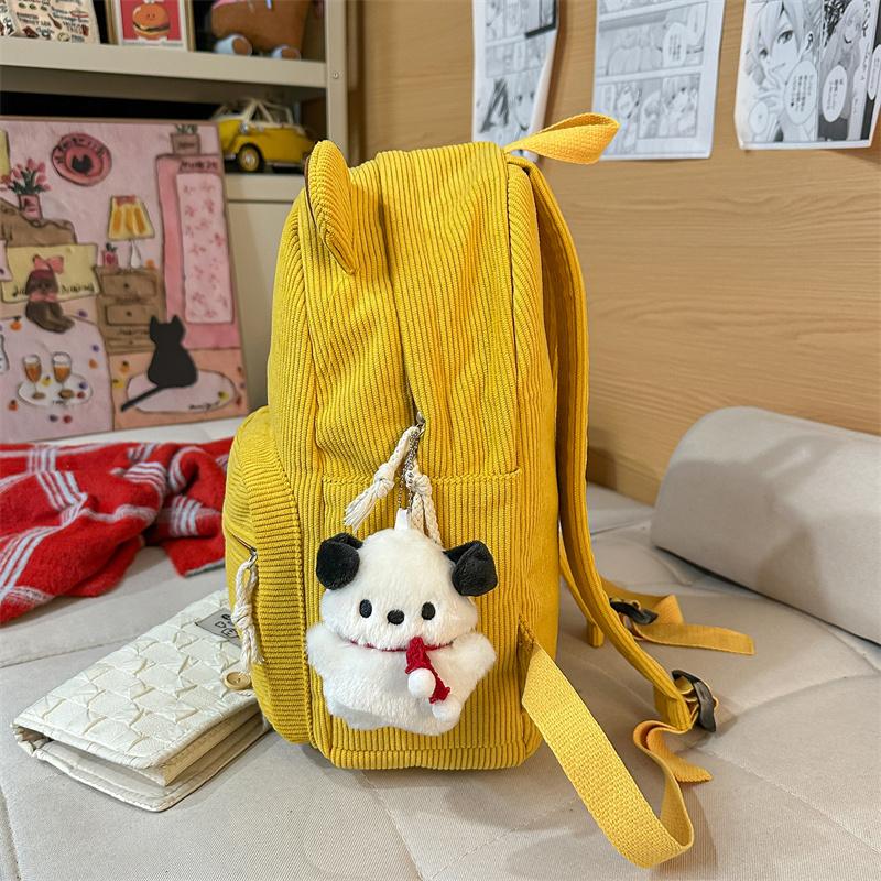 Милый вельветовый рюкзак для женщин и девочек – Очаровательный мини-рюкзак с дизайном медведя, лапками и мордочкой, идеально подходит для школы, путешествий и повседневного использования