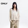 ONLY Women's Asymmetric Crochet V-Neck Knit Sweater
