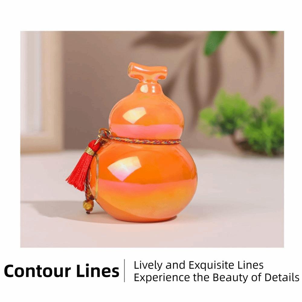 Portable Mini Gourd Statue Chinese Style Gourd Car Ornaments Gift Home Decoration Desk Decorations