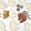 20pcs Wooden Horse Head Decorations, Painting Supplies, DIY Crafts, Home, Outdoor, Garden, Porch, Window Sill Decorations
