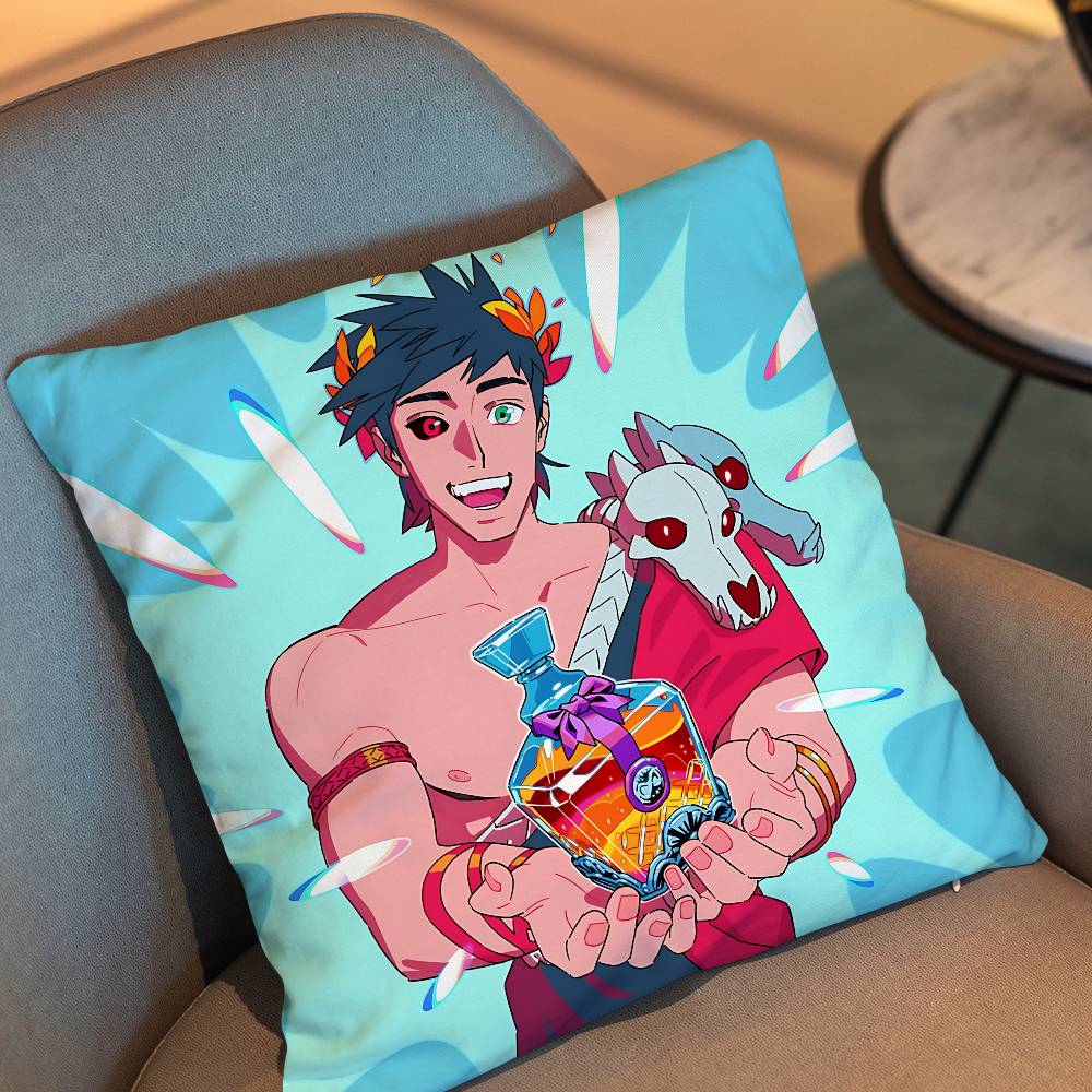 Zagreus Melinoe Hades Pillow Case Square Double-Sided Printing Short Plush Sofa Cushion Cover Bedroom Bedside Pillow