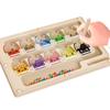 Montessori Toys 2 In 1 Wooden Magnetic Color Number Bead Maze With Drawing Board For Children Learning Counting Preschool