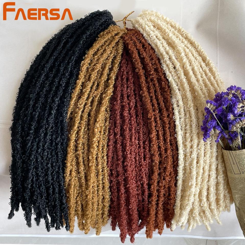 Наращивание волос крючком с бабочками, синтетические для африканских женщин, вьющиеся пряди, афро-женские мягкие завитки, плетение женских волос