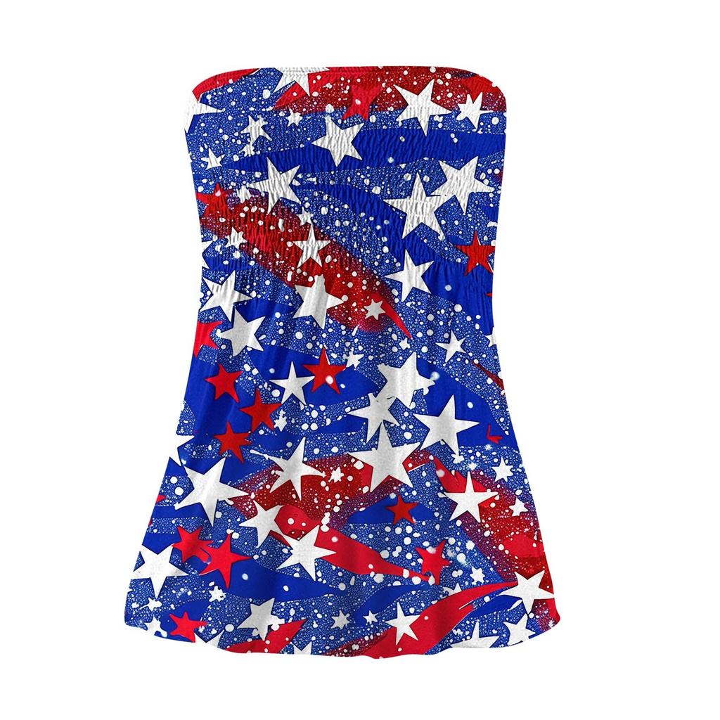 Летние топы-трубы для женщин, милая сексуальная футболка без рукавов с принтом на открытых плечах