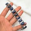 Sodalite Bracelet Handmade Gemstone Jewelry, 925 Sterling Silver Bracelet, Adjustable Chain Bracelet, Gift For Mom Dainty Bracelet