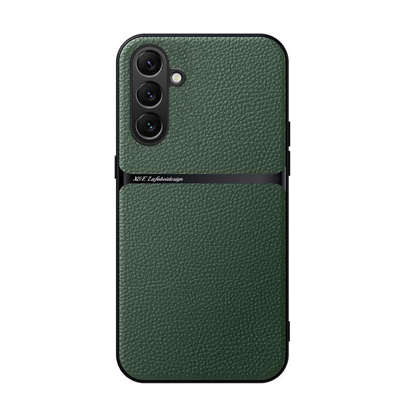 Чехол для телефона Samsung Galaxy A37 Задняя часть Силиконовая рамка Ударопрочный Магнитный держатель для автомобиля Кожа Тонкие линии Противоударная задняя крышка