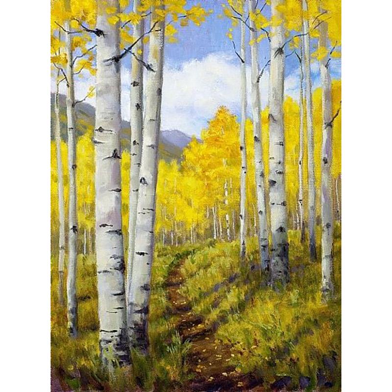 DIY Forest Scenery 5D Diamond Painting Full Round Drill Scenic Diamond Embroidery Cross Stitch Mosaic Kits Wall Art Home Decor