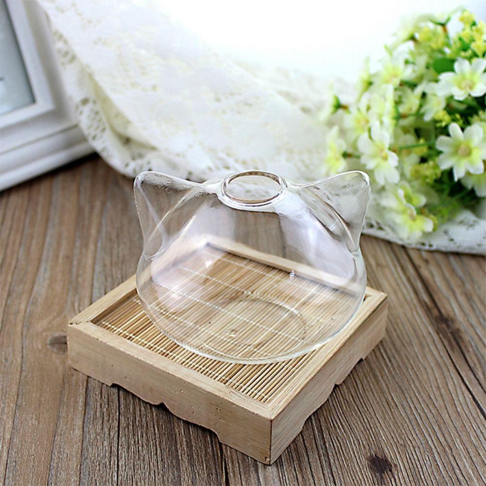 Стеклянная ваза в форме мультяшного кота, которую нелегко разбить, прозрачная гидропонная ваза для цветов, гидропонная бутылка, художественный подарок