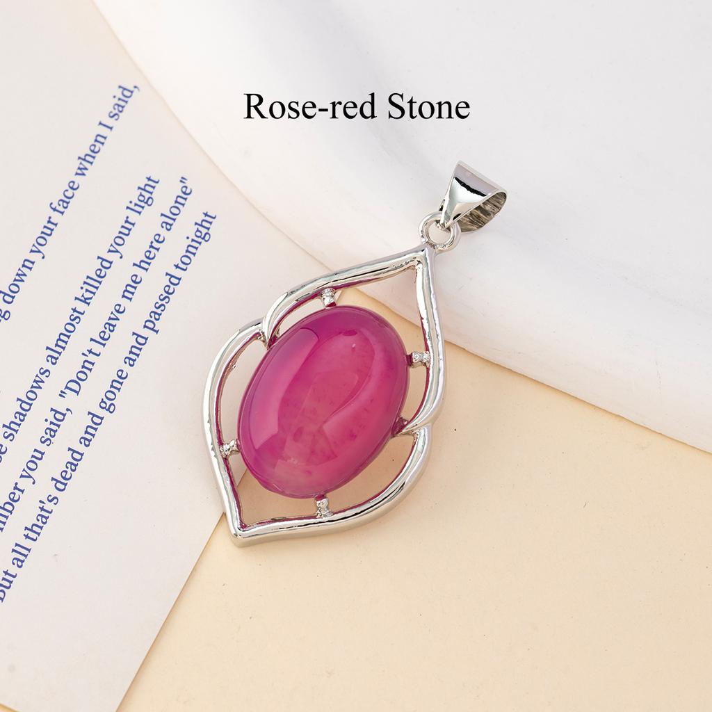 1Pc Reiki Healing Crystal Pendant, European and American Geometric Style Natural Stone Gems Charms for DIY Women Necklace Accessories, Jewelry Making