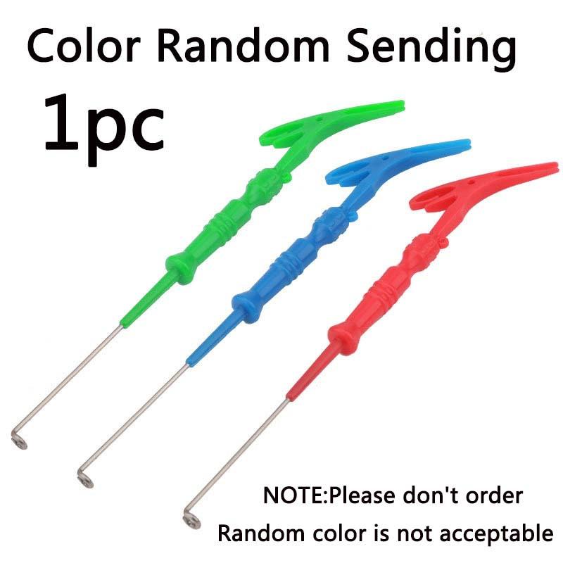 Fishing Knot Tool - 3-in-1 Extractor, Hook Remover, and Loop Tying Device - Quick & Easy To Use - Random Colors