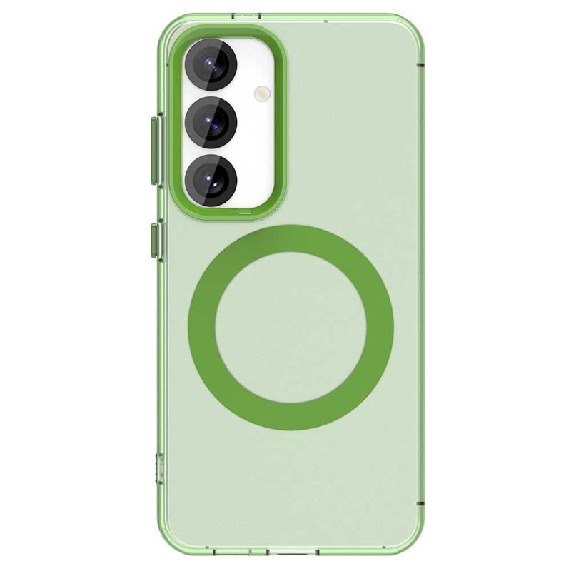 Для Samsung S23 Чехол Чехол Samsung Galaxy S23 Capa Прозрачный Круглый Магнитный Матовый Прозрачный Беспроводной Зарядки Fundas Samsung S23