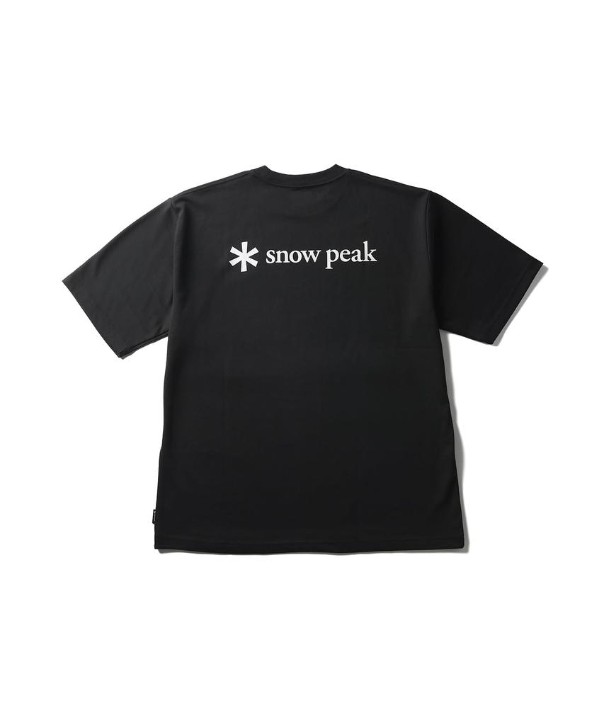 Snow Peak Новая Стандартная Футболка с Логотипом Сзади, Короткий Рукав, для Мужчин и Женщин, Размер M, NSD-TS-25AU004, Черная,