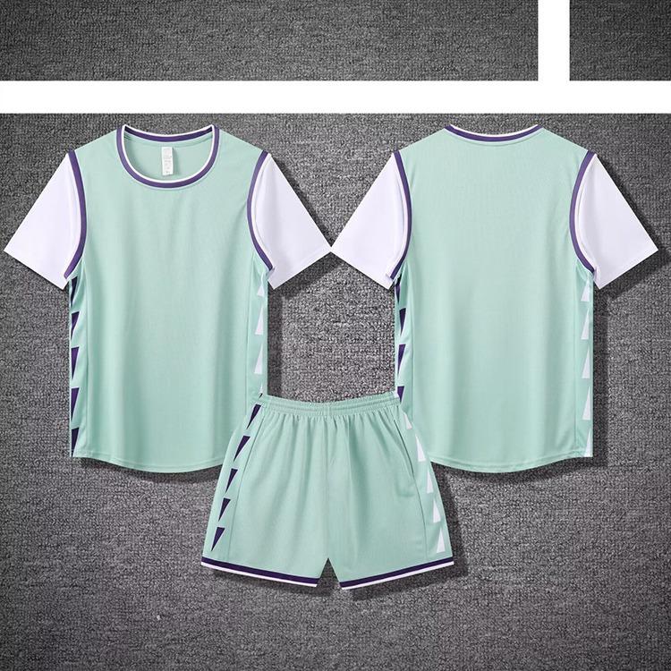 Fake Two-Piece American Basketball Jersey Set For College Students, Girls, Teenagers, Summer Short-Sleeved Jerseys, Boys' Training Jerseys