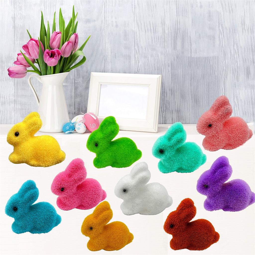 Easter Foam Colored Flocking 10pc