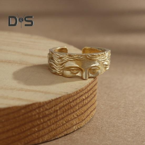 Кольцо унисекс из полированного сплава с изображением богини Венеры, регулируемое кольцо для вечеринки, свидания, повседневной жизни, ювелирные изделия на палец