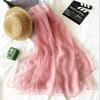 Summer And Spring Sunscreen Beach Scarf Women's Soft Imitation Silk Scarf Korean Design Soft Air Conditioning Scarves