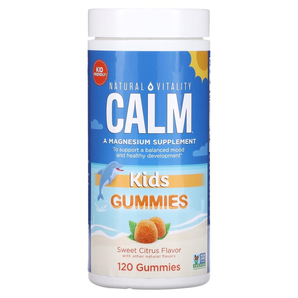 Natural Vitality, CALM, детские жевательные конфеты, сладкий цитрус, 120 жевательных конфет
