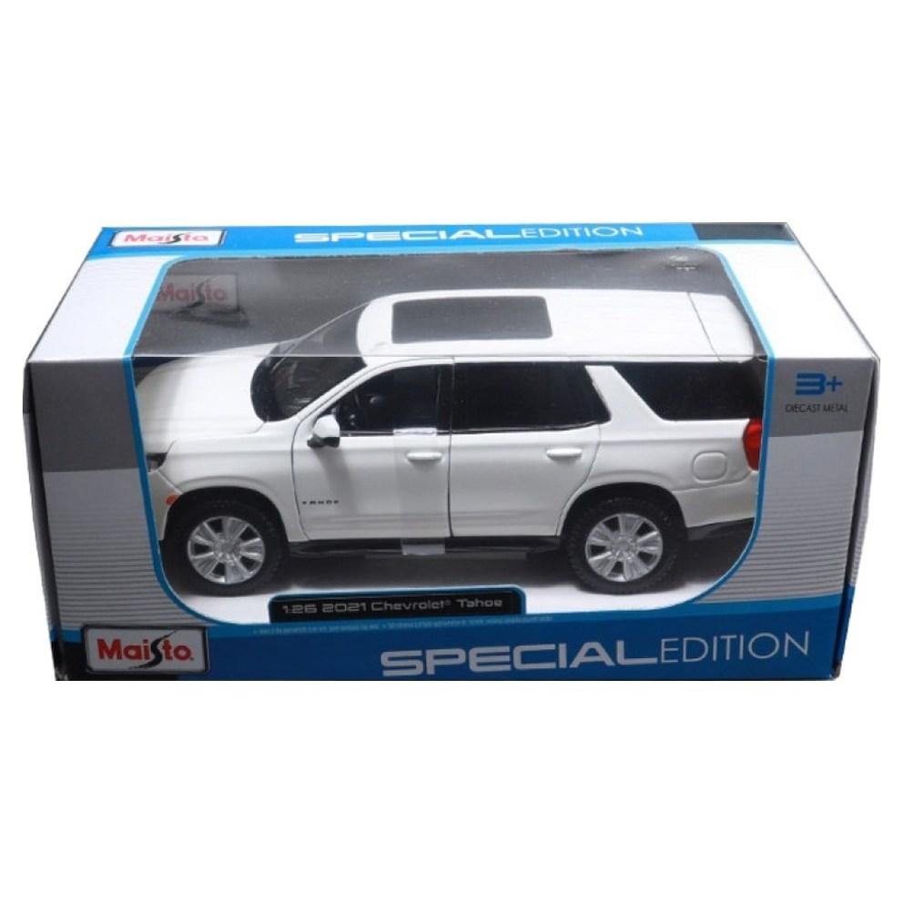 Майсто 1:26 2021 Chevrolet Tahoe Внедорожник Литая Модель Автомобиля, Белый