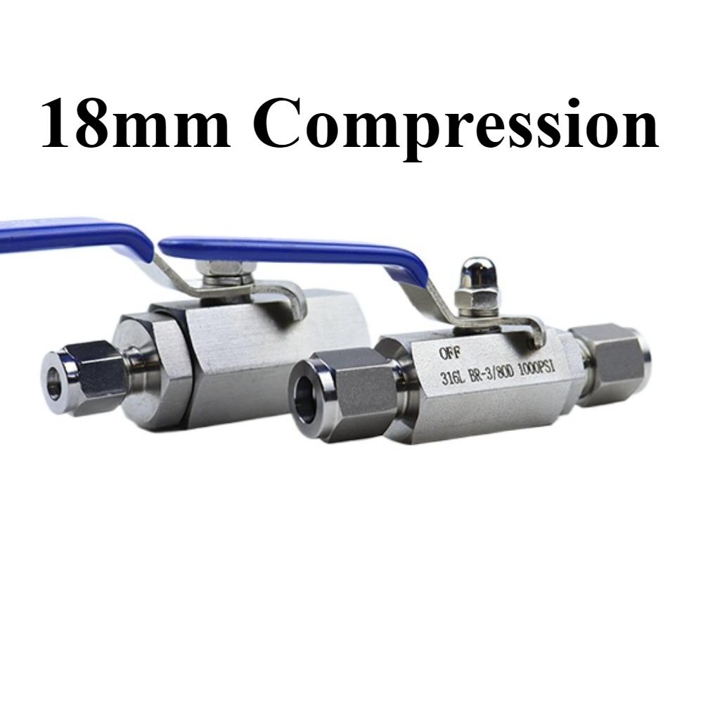 6 8 10 12 14 16 18 мм 1/4“ 3/8” 1/2” 3/4“ 1” Наружный диаметр трубки Компрессионный фитинг x BSP NPT Внутренняя резьба 304 Нержавеющая сталь Шаровой кран Источник газа