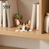 Wooden Cat Ornaments Cute Shelf Sitter Ornament, Peeking Kitten Figurine, Small Decorative Souvenirs 2D Flat Statue for Desktops And Bookshelves