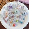 Beaded Bow Phone Case Lanyard Anti-lost Colorful Ball Beaded Phone Strap  DIY Decor