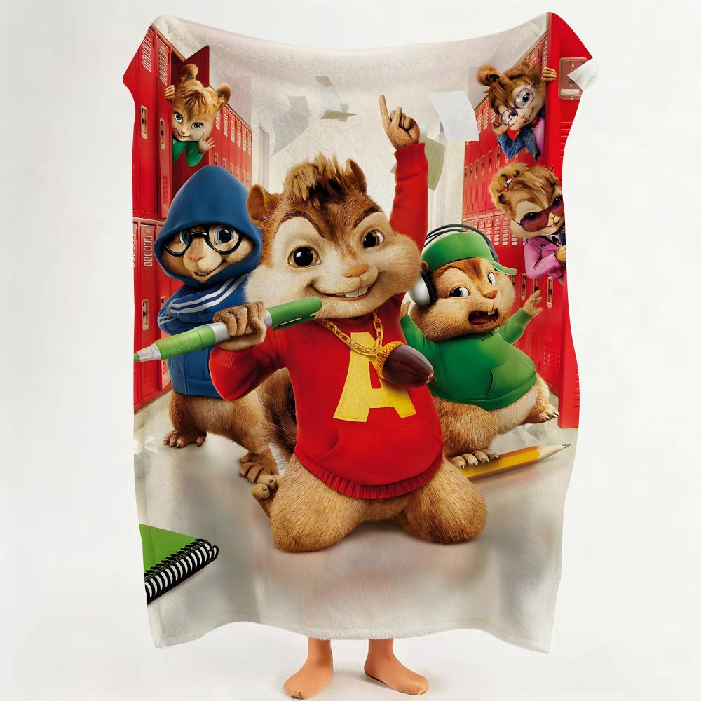 Movie Alvin And The Chipmunks Throw Flannel Throw Blanket Suitable for Sofa Living Room Bedroom