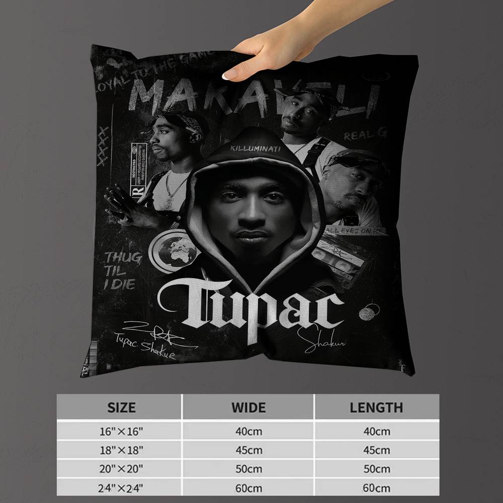 Hip Hop Singer T-Tupac Pillow Gifts Home Office Furnishings Bedroom Sofa Car Cushion Cover Case 45X45Cm