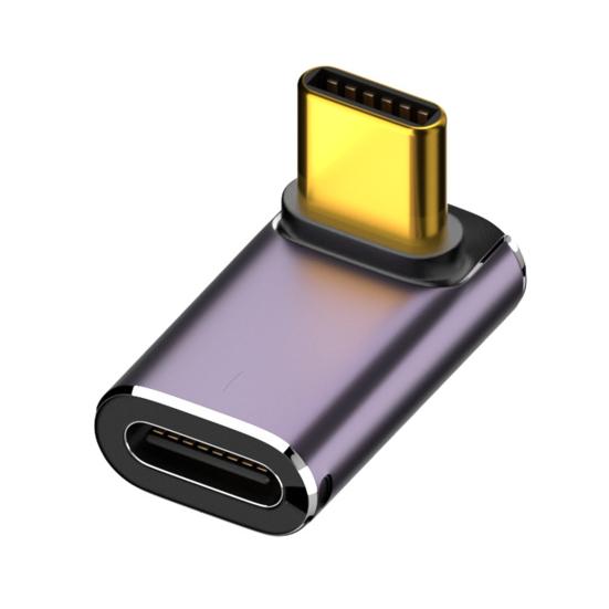 USB C адаптер с прямым углом 240 Вт PD 8K@60 Гц видео зарядный адаптер 40 Гбит/с передача данных светодиодный металлический адаптер для MacBook Pro для iPad Pro