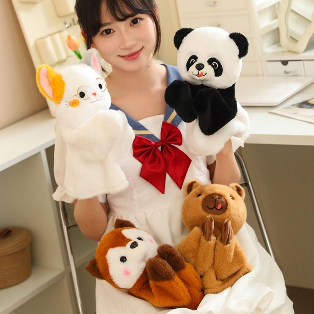 1/2Pcs Plush Husky Vocal Hand Puppet with Sound Tricky Doll Funny Boxing Dog Doll