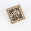 5-Inch Brass Floor Drain Square Strainer Polished Finish for Hotels Showers Drainer Traps