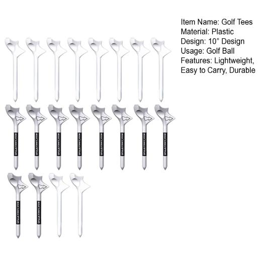 20PCS Professional Plastic Golf Tees Reduce Side Spin and Friction Increase Distance Golf