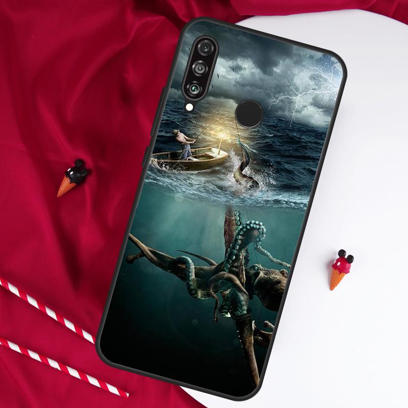 Fish Fishing For Huawei Nova 5T 9 10 SE 7i 8i 11i 12i Y73 Y90 Y70 Y72 Y61 Y91 Y60 P20 P40 P30 Lite Case