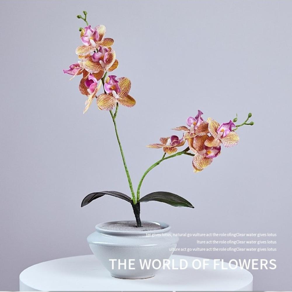 45cm Artificial Butterfly Orchid 9-Heads Fake Phalaenopsis Flower  Wedding Accessories
