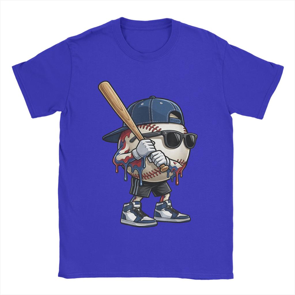 Baseball Drip For Boys Ice Cream Drip Baseball Sport Lover Tshirt Summer Tshirts Cotton Tee Shirt For Unisexs Tops