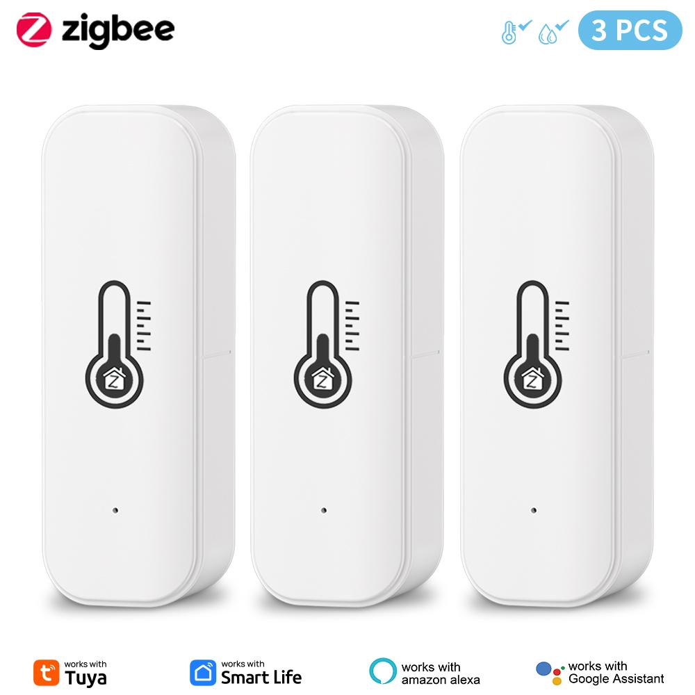 Tuya Zigbee Temperature Humidity Sensor Smart Life Remote Monitor For Smart Home Work with Alexa Google Assistant
