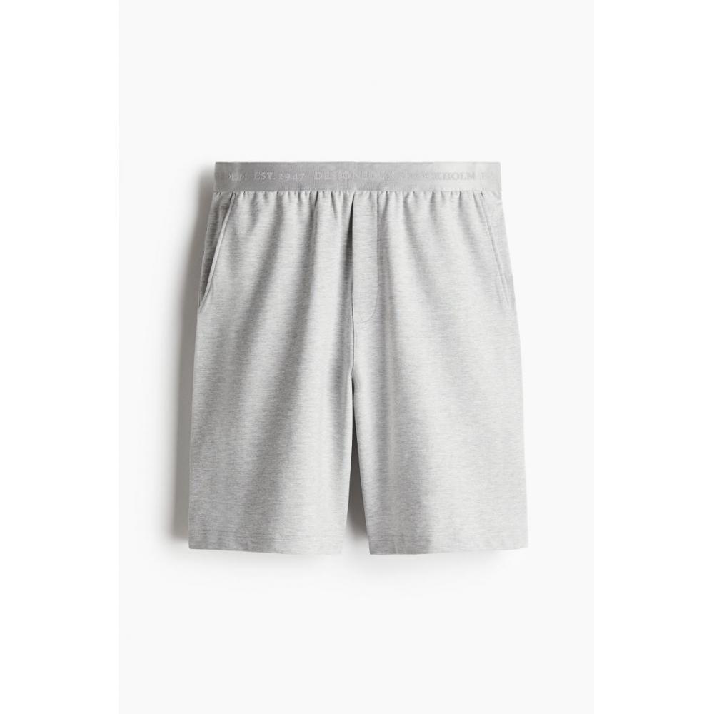 Пижамные шорты HM светло-серые меланжевые