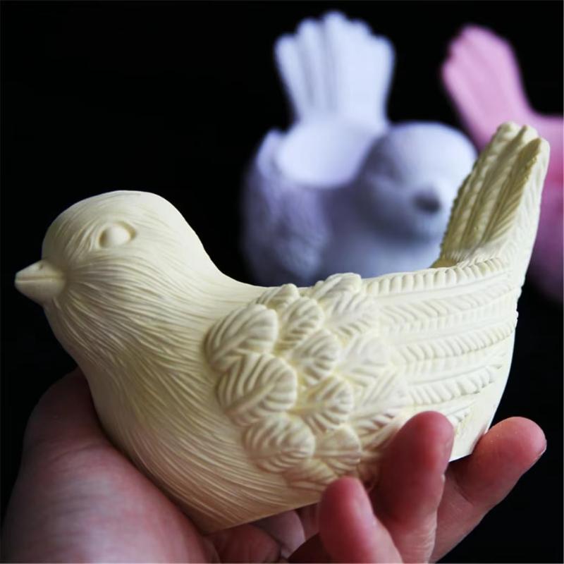 Silicone Bird-shaped Molds Suitable For Crafting Candle Holders Animal Soap Bird Crafts Gypsum Resin Cement Casting Mold DIY