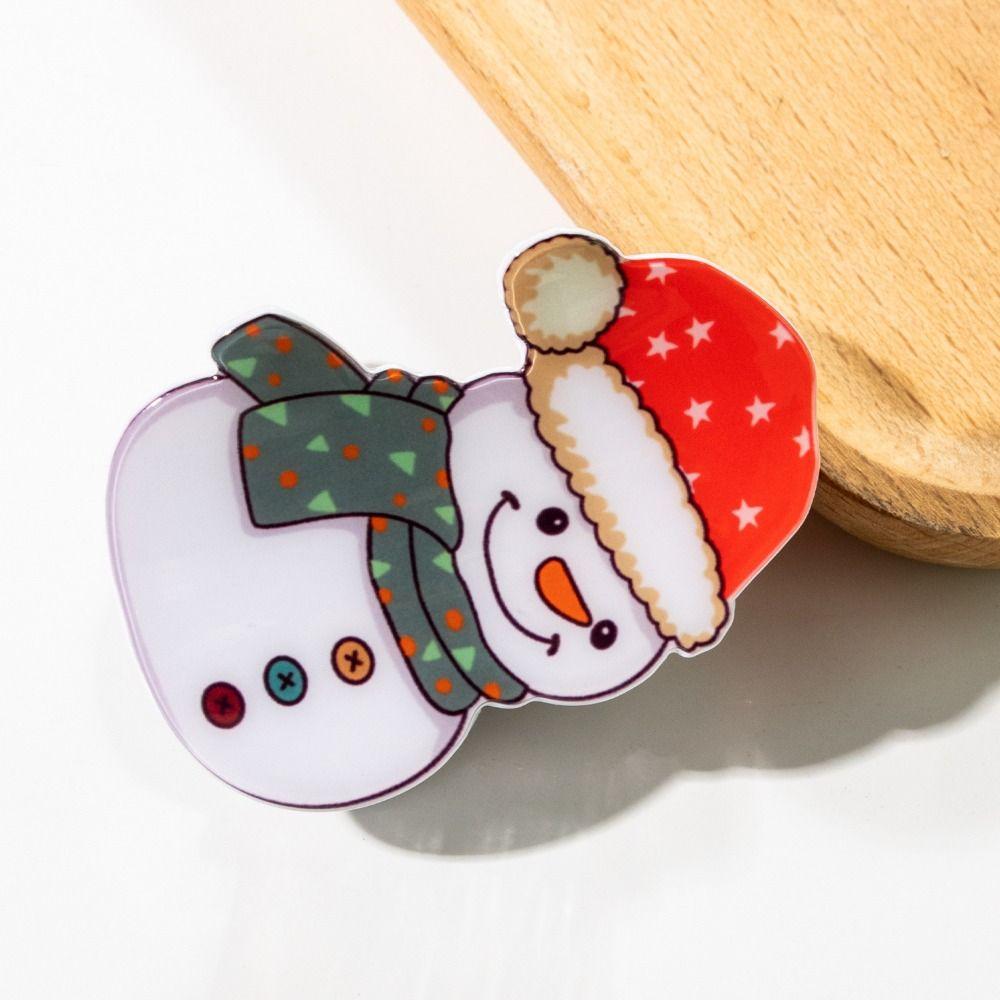Christmas Snowman Santa Claus Christmas Tree Grab Clip Hair Claw Colourful Hat Small Shark Clip Hair Clip Gift Hair Accessories