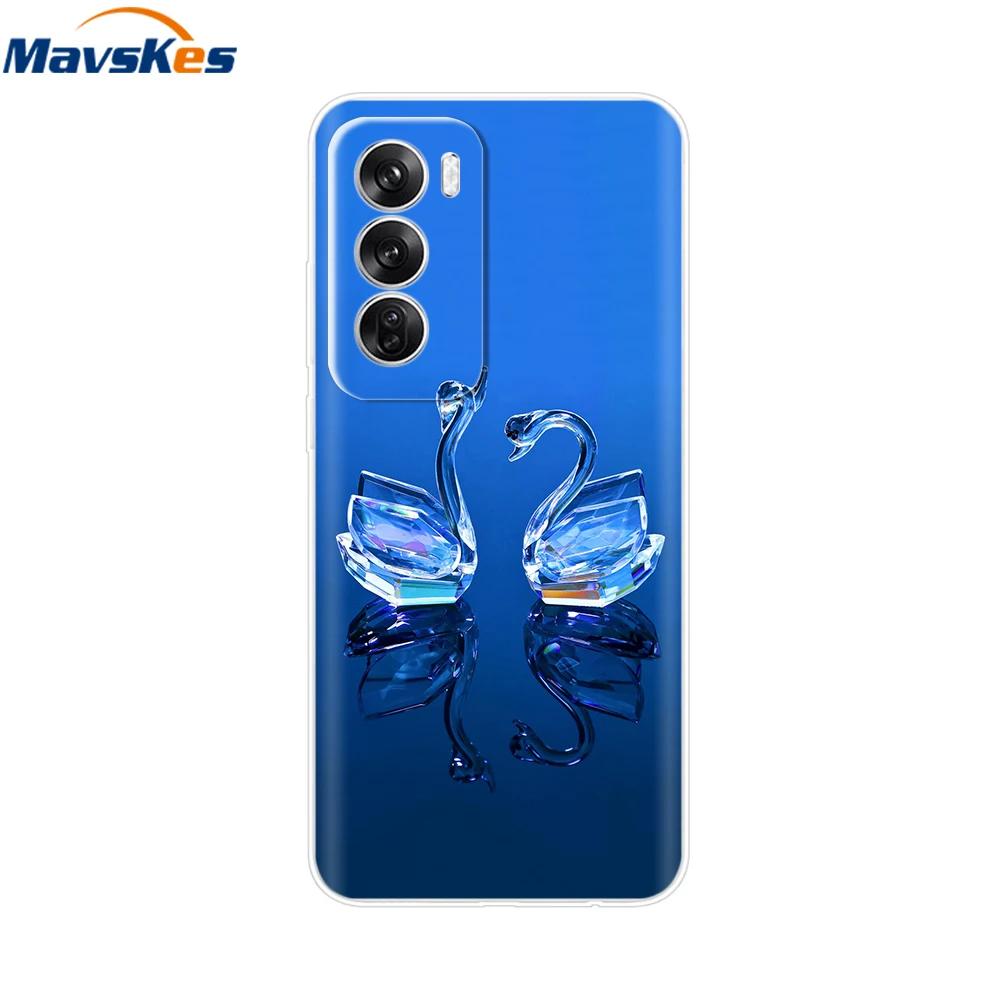 Чехол для OPPO Reno 12 5G Прозрачная накладка для OPPO Reno12 Pro 5G Reno12 Роскошные Мраморные Мягкие Силиконовые TPU Чехлы для Телефона Funda Capas