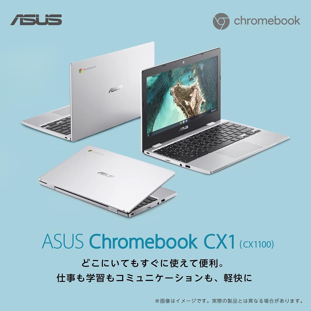 Asus Chromebook CX1 Laptop Celeron Japanese Distributor (11.6 inch/Japanese keyboard/Web camera/Intel N3350/4GB/32GB eMMC/Silver) [Authorized Product]