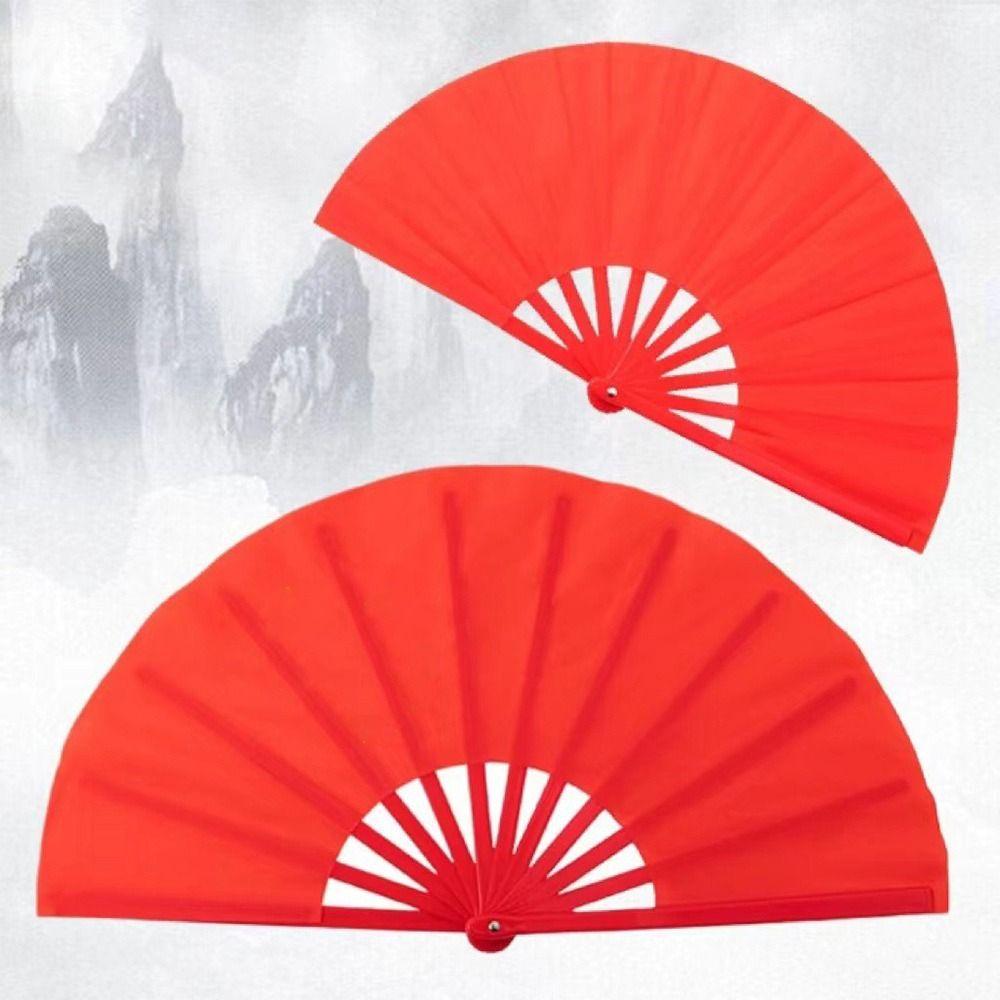 28/34cm Chinese Tai Chi Chinoiserie Gift Yoga Fan Kung Fu Fan Folding Stage Fan Plastic Bone Fan