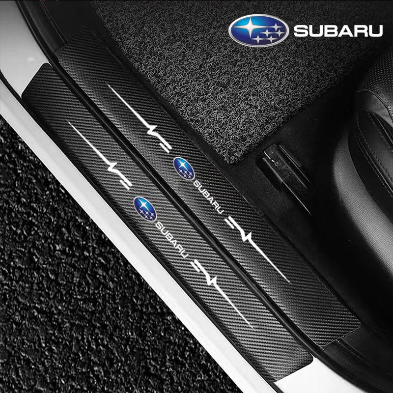 Car Threshold Stickers Rear Trunk Door Sill Decals for Subaru XV WRC WRX BRZ FORESTER IMPREZA LEGACY OUTBACK STI TRIBECA LEVORG