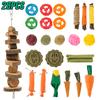 28Pcs Hamster Chew Set Wood Pet Rabbit Guinea Pig Dragon Cat Fun Toy Interaction Rabbit Tooth Grinding Set Small Pet Supplies