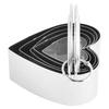 5Pcs/Set Stainless Steel Cookie Cutters with Handle Mousse Cake Baking Mold (BPA Free, No FDA)