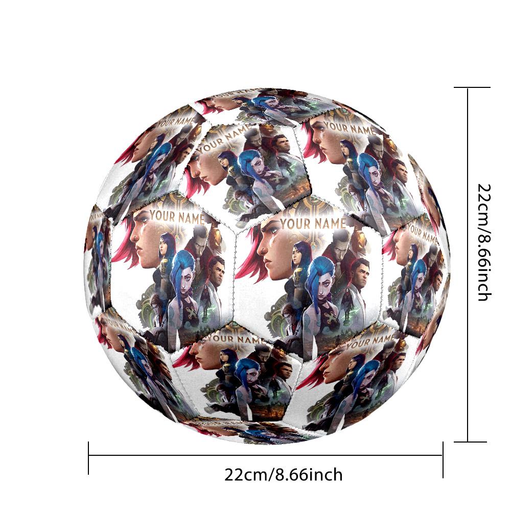 Custom Text Size 5 Soccer Ball, Standard Match Football For OutdoorArcane